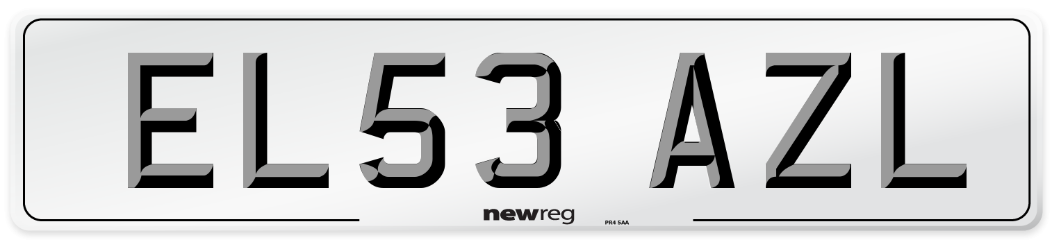 EL53 AZL Number Plate from New Reg